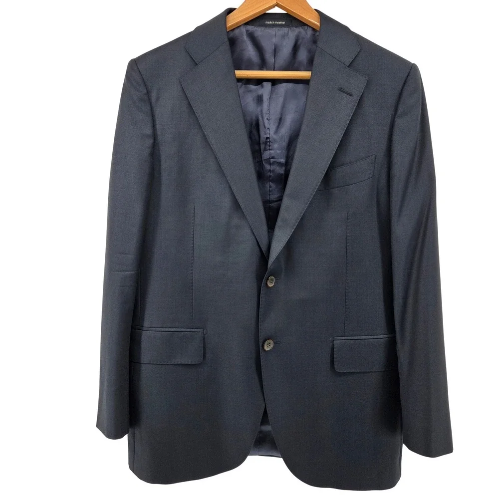 Suitsupply Lazio Navy Blue Suit Jacket Blazer 42R Pure Wool Super‎ 110s